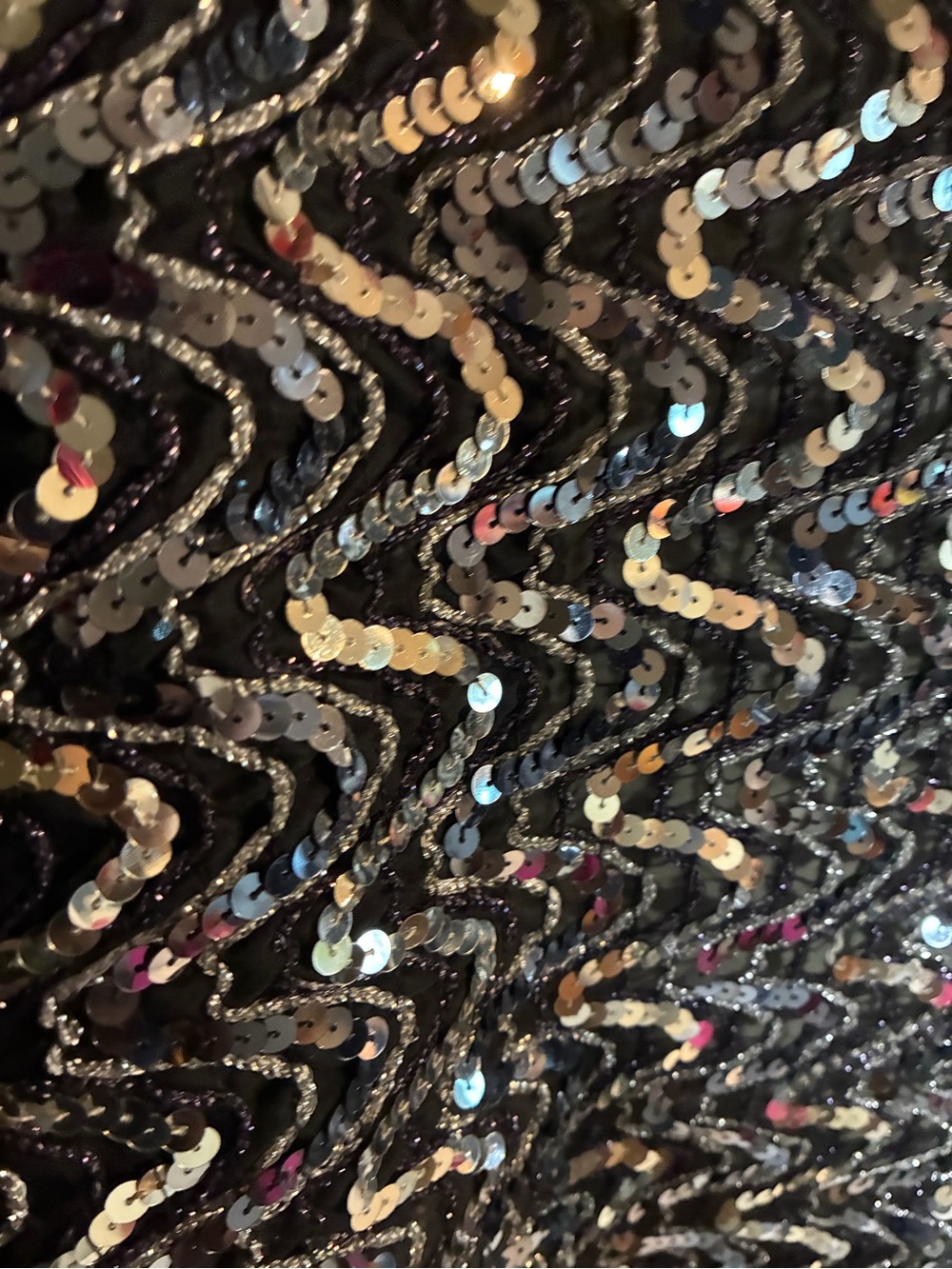 Black Sequin Open-Front Evening Cardigan,Disco sparkle, Fancy - Picture 13 of 15